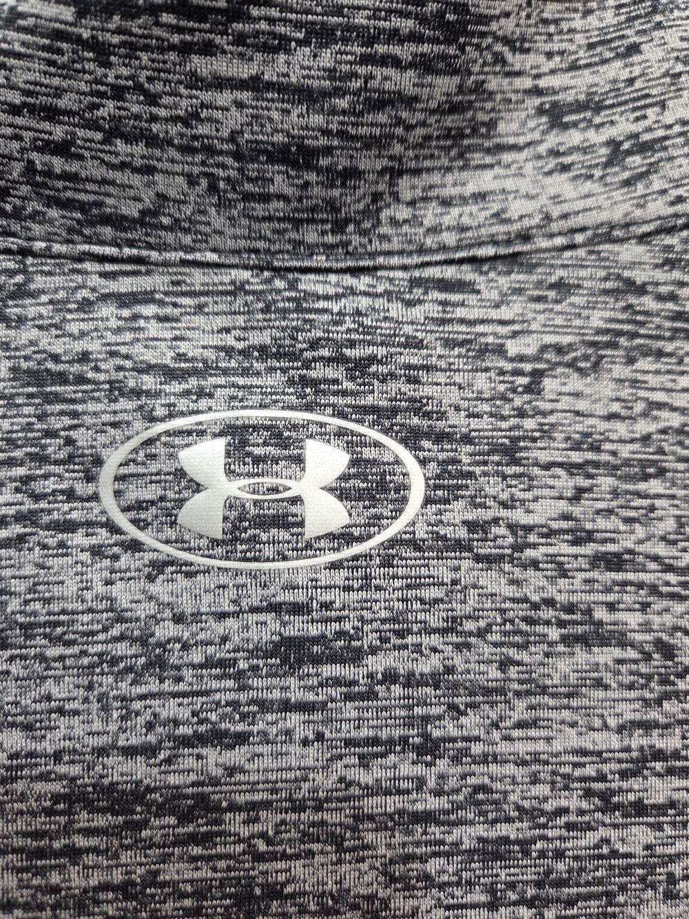 Under Armour Gray Marled Full-Zip Hoodie with White Accents - Picture 7 of 7